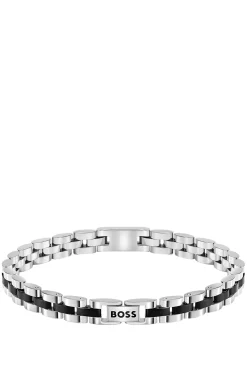 Double-B-monogram cuff with black trims