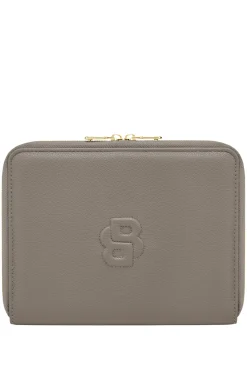 Double B monogram folder in faux leather