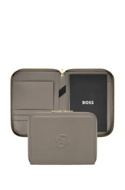Double B monogram folder in faux leather