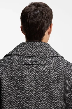 Double-breasted coat in a virgin wool blend