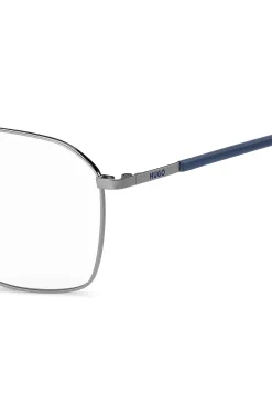 Double-bridge optical frames with blue end-tips