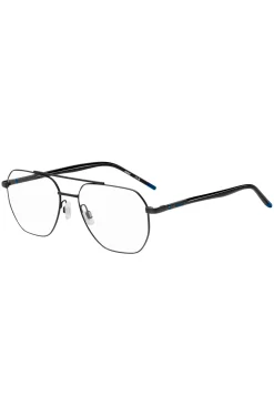 Double-bridge optical frames in black metal