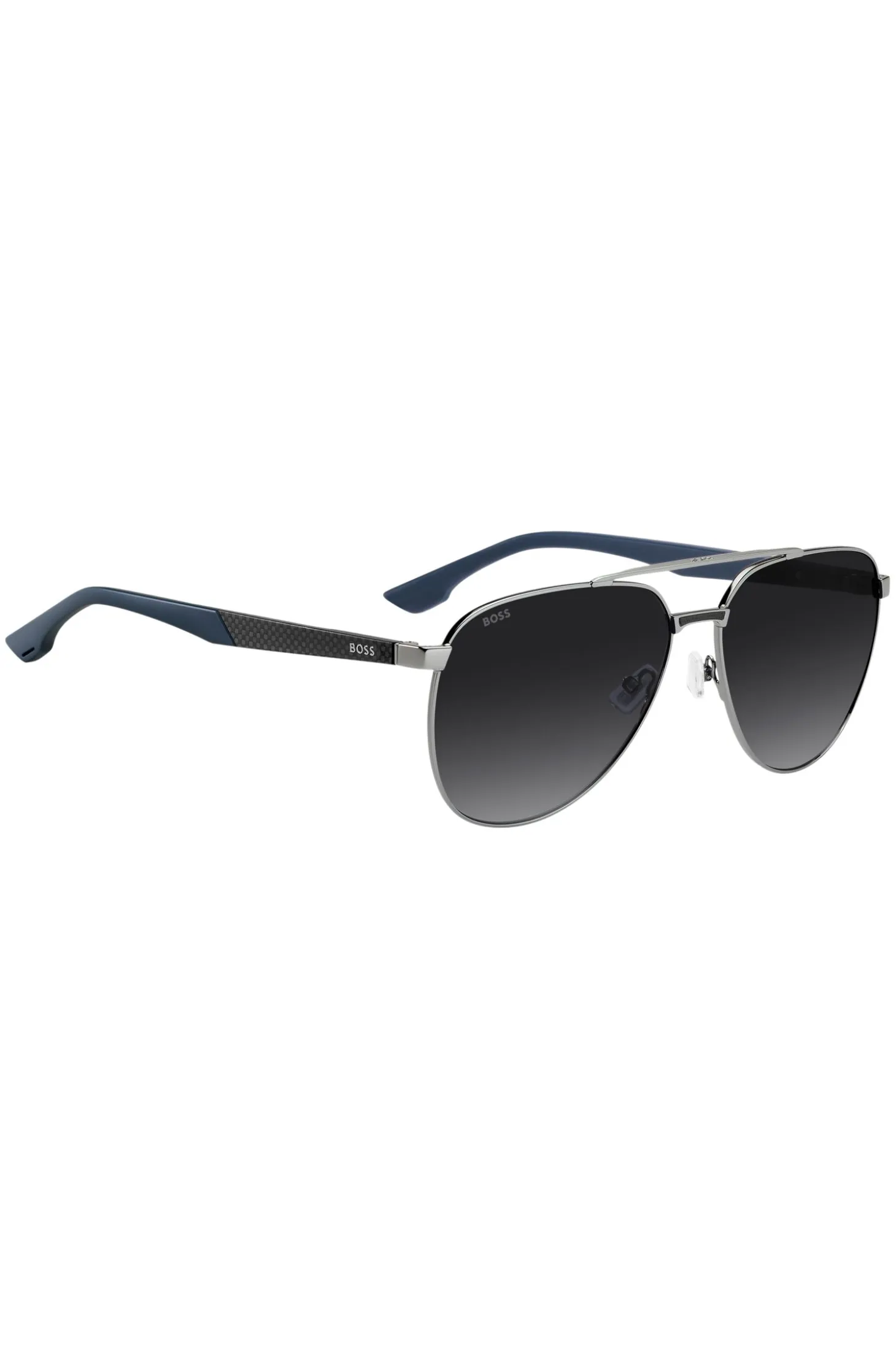 Double-bridge sunglasses with carbon-fibre temples