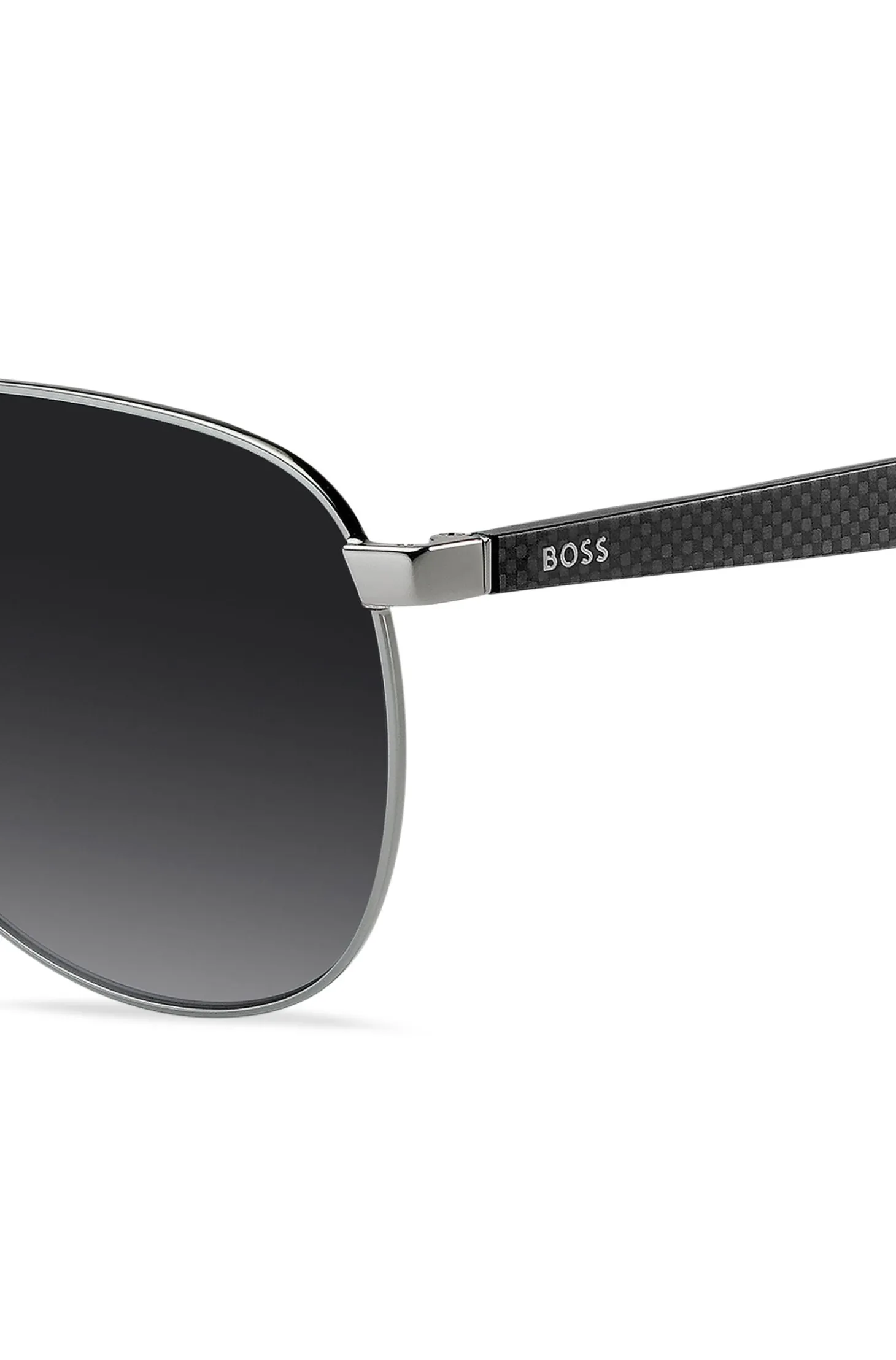 Double-bridge sunglasses with carbon-fibre temples