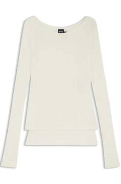 Double-layered jersey top in sheer jersey