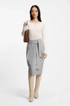 Double-layered jersey top in sheer jersey
