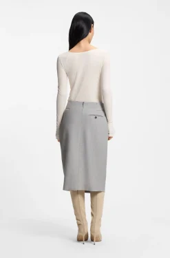 Double-layered jersey top in sheer jersey