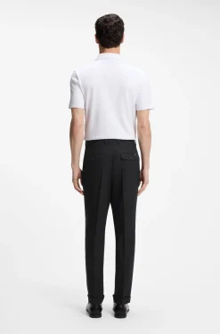 Double-pleat trousers in virgin wool