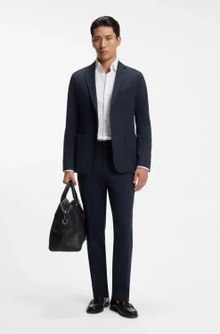 Dressletic slim-fit trousers in washable stretch jersey