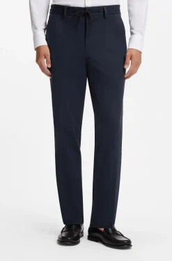 Dressletic slim-fit trousers in washable stretch jersey