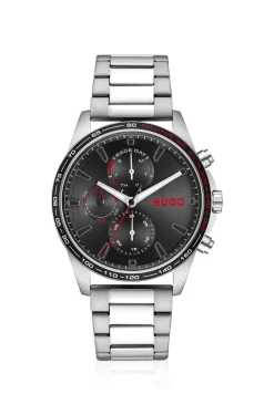 #Drift black-dial watch in stainless steel