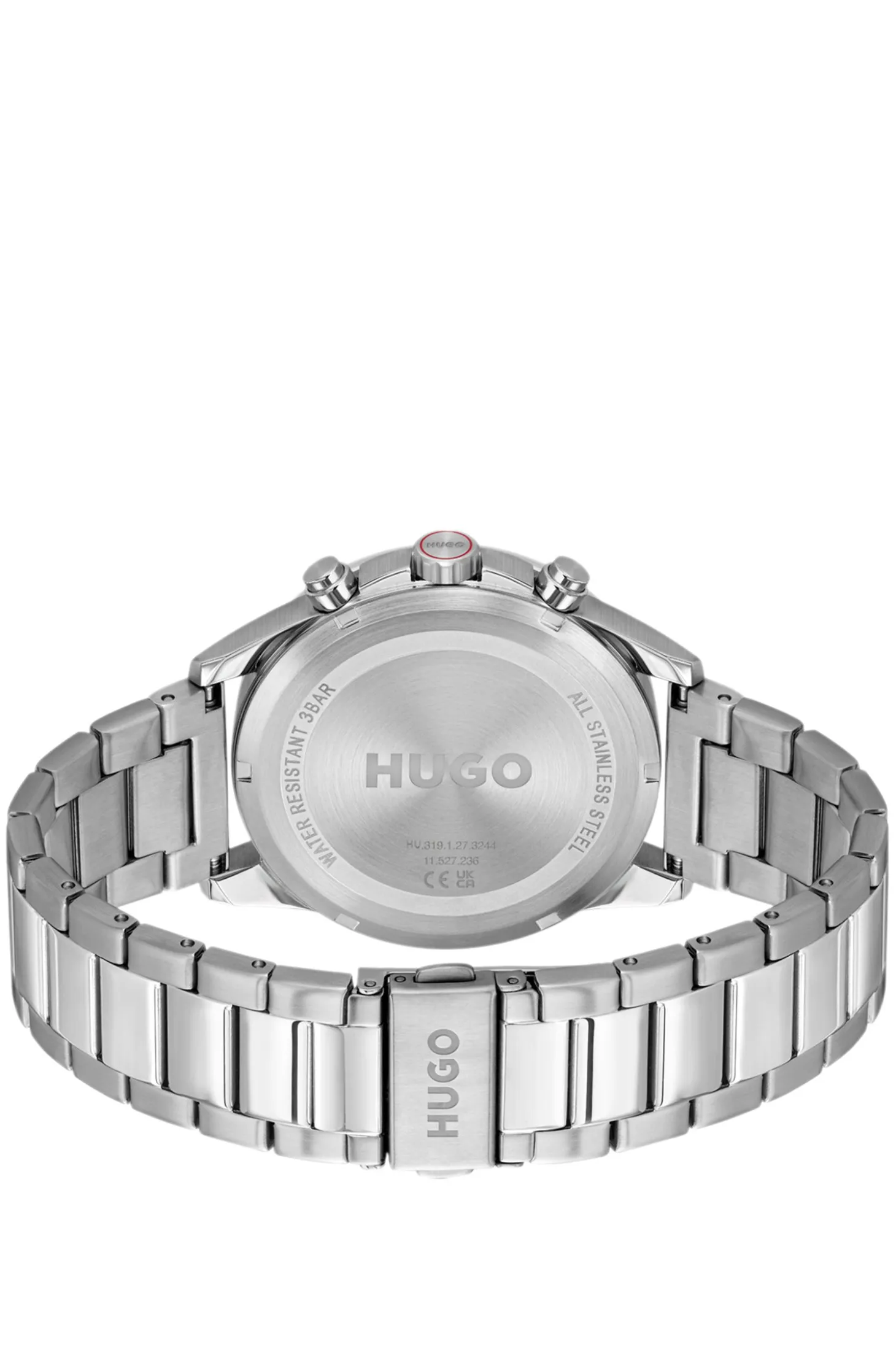 #Drift black-dial watch in stainless steel