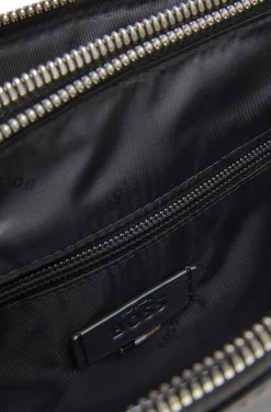 Embossed-leather document case with silver-tone hardware