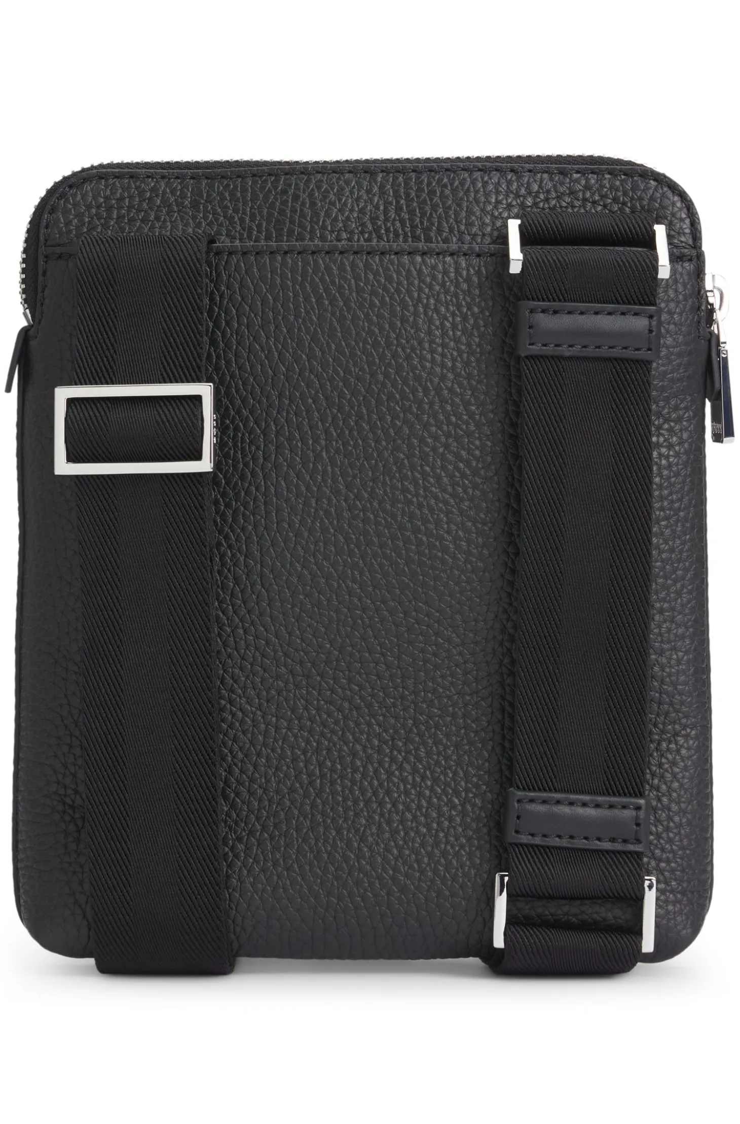 Envelope bag in Italian leather with embossed logo