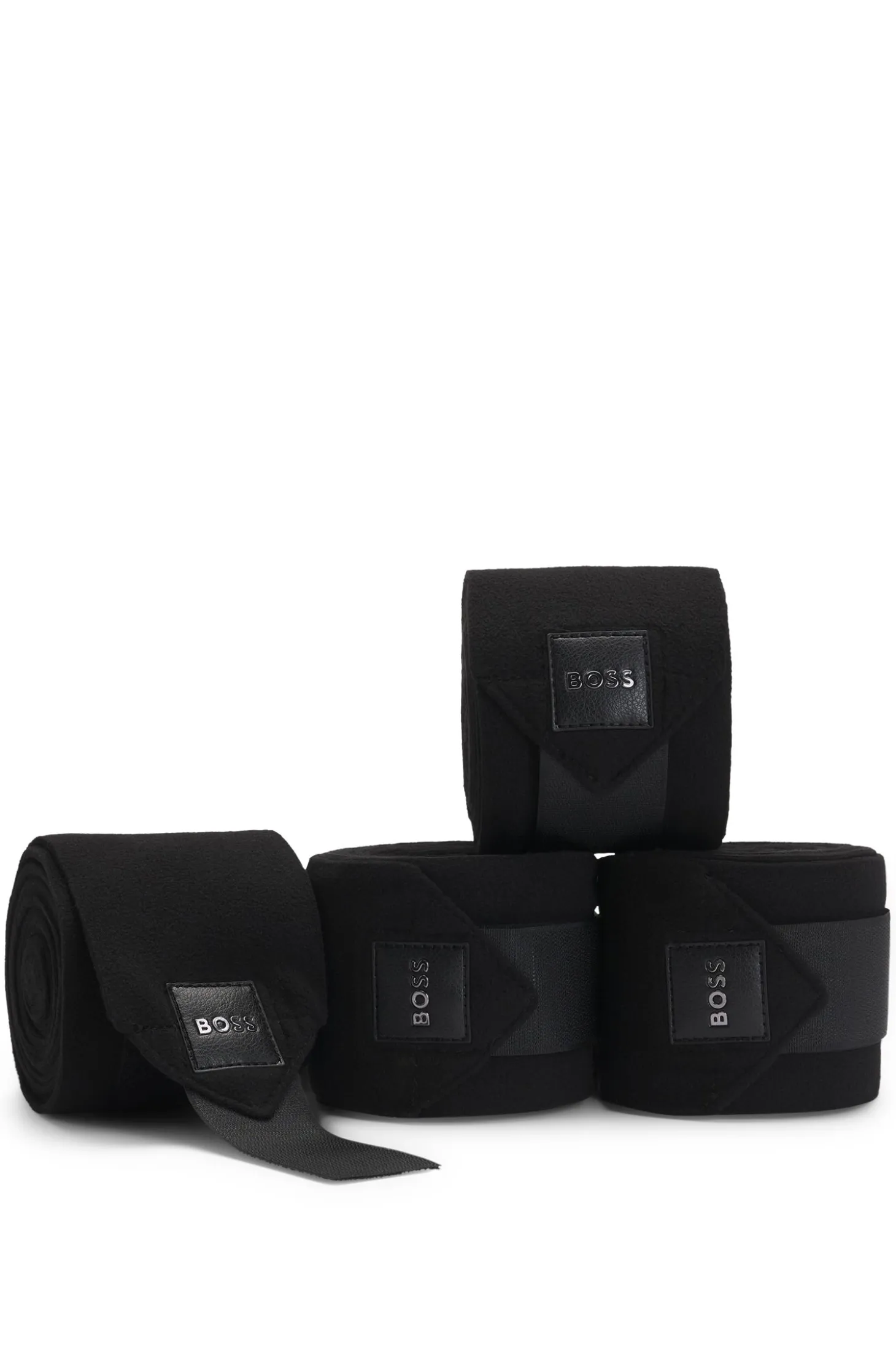 Equestrian bandages with riptape fastening