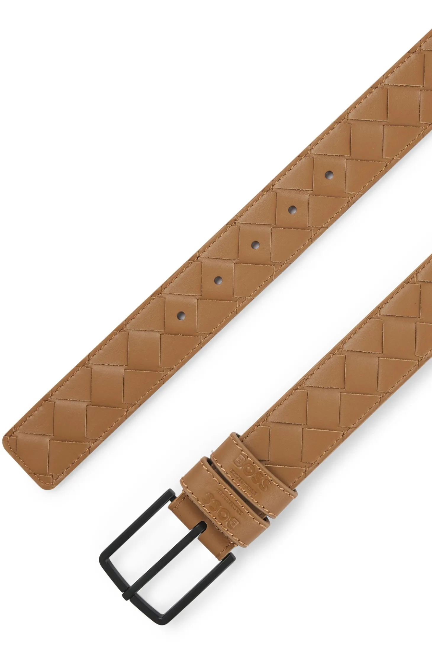 Equestrian belt in braided leather