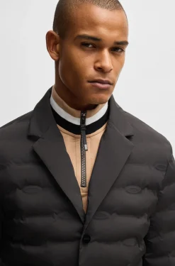 Equestrian blazer-style quilted jacket