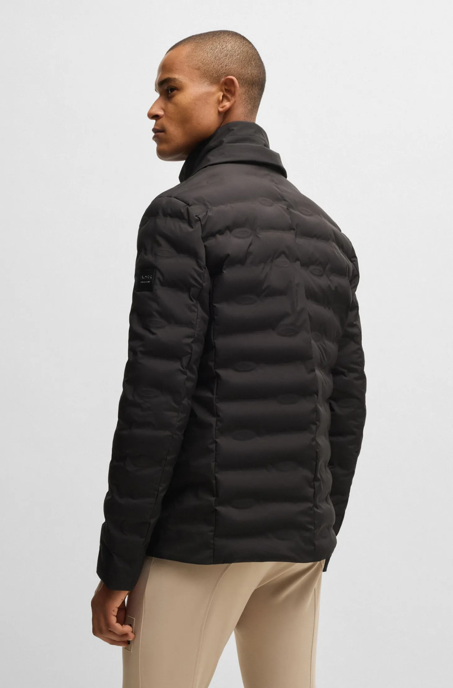 Equestrian blazer-style quilted jacket