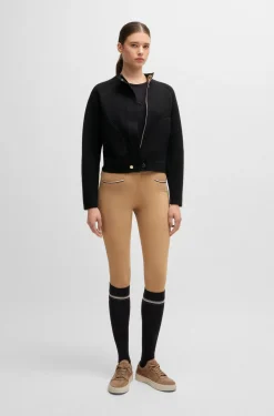 Equestrian cardigan with concealed closure