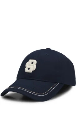 Equestrian cotton cap with Double B monogram