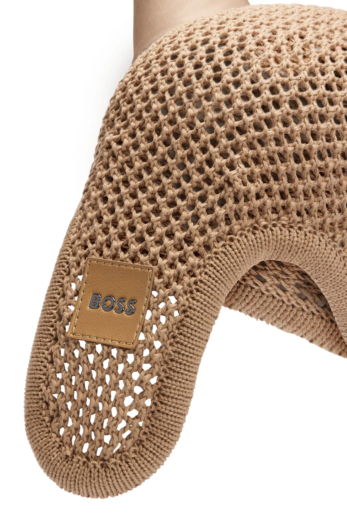 Equestrian crochet fly veil with logo patch