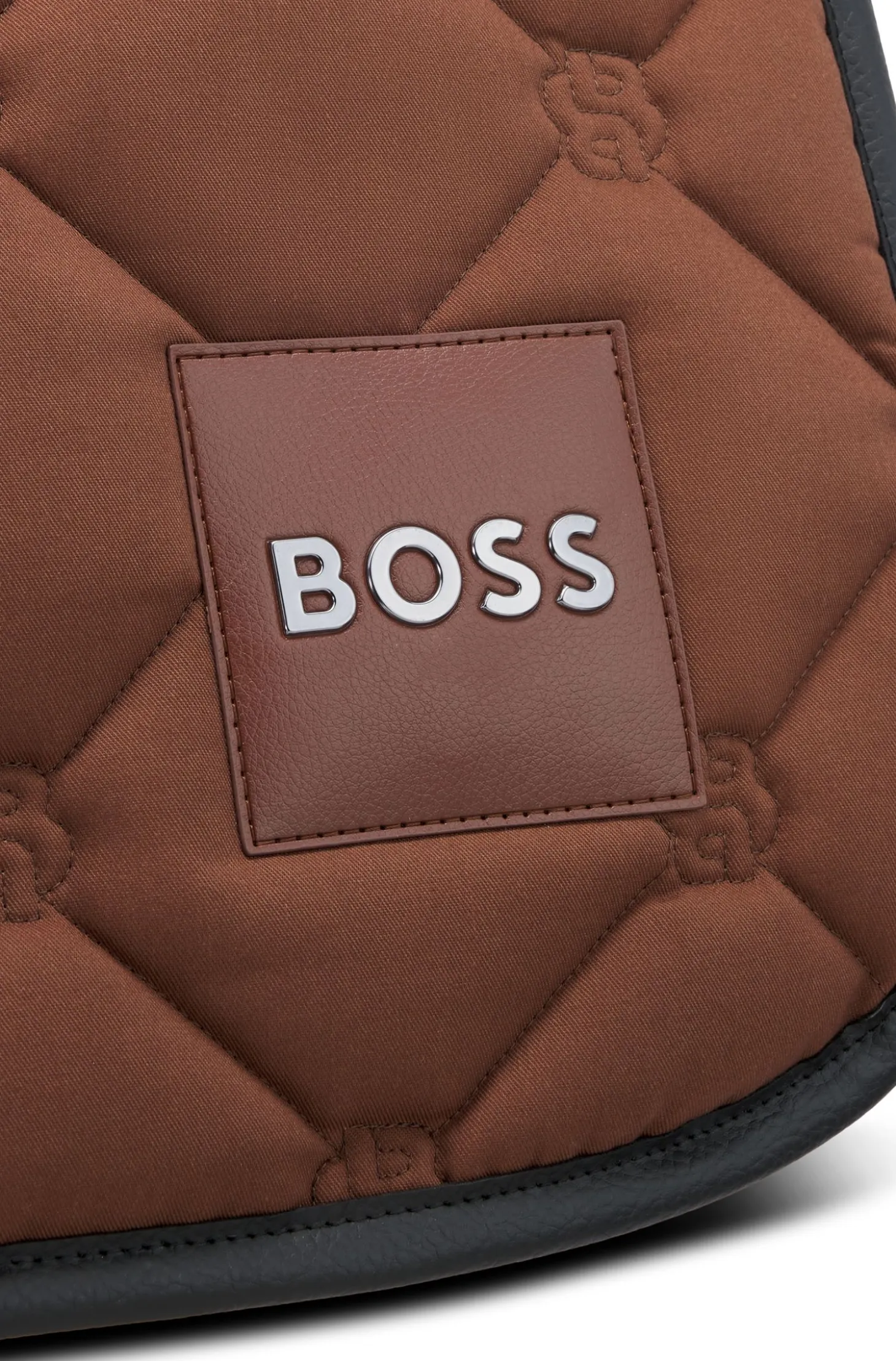 Equestrian dressage saddle pad with embroidered monograms