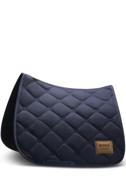 Equestrian dressage saddle pad with Double B monograms