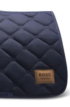 Equestrian dressage saddle pad with Double B monograms