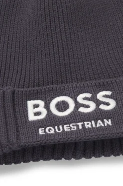 Equestrian fisherman beanie hat in cotton