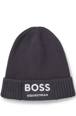 Equestrian fisherman beanie hat in cotton