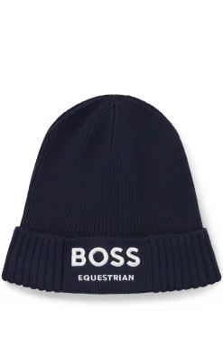 Equestrian fisherman beanie hat in cotton