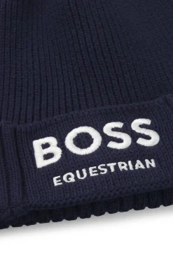 Equestrian fisherman beanie hat in cotton