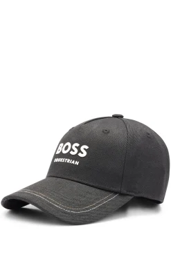 Equestrian five-panel cap with logo details