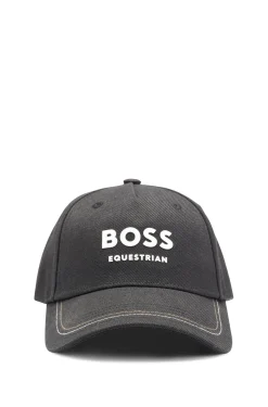 Equestrian five-panel cap with logo details