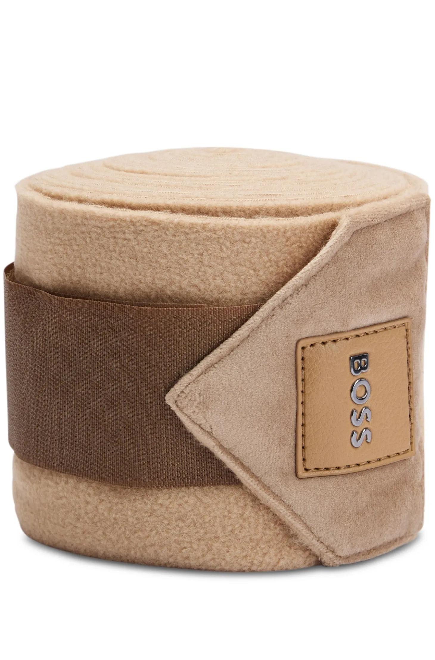 Equestrian fleece bandages with velvet ends