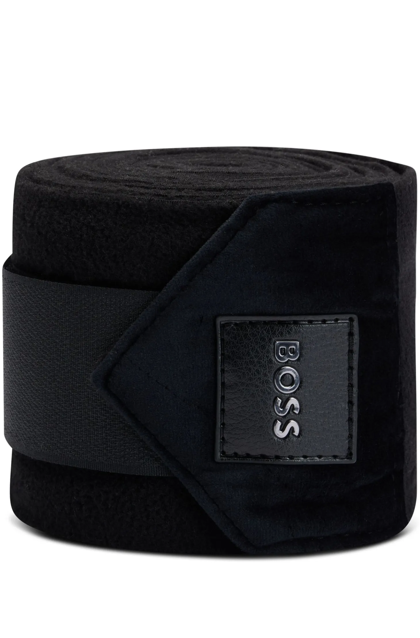 Equestrian fleece bandages with velvet ends