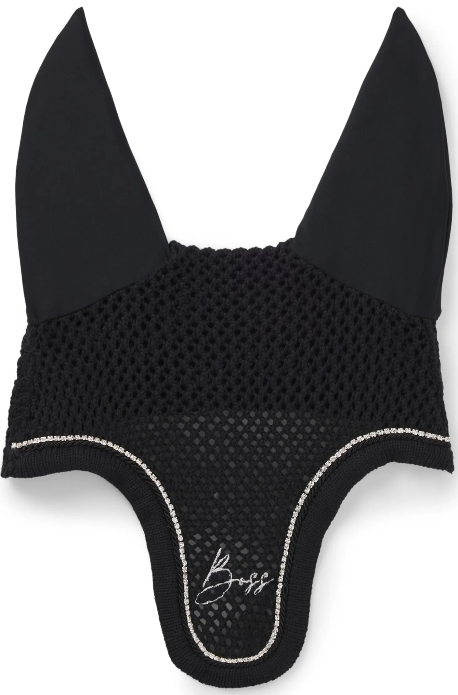 Equestrian fly veil with crystal trim