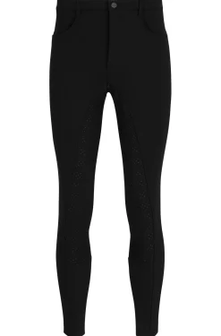 Equestrian full-grip breeches in power-sport fabric