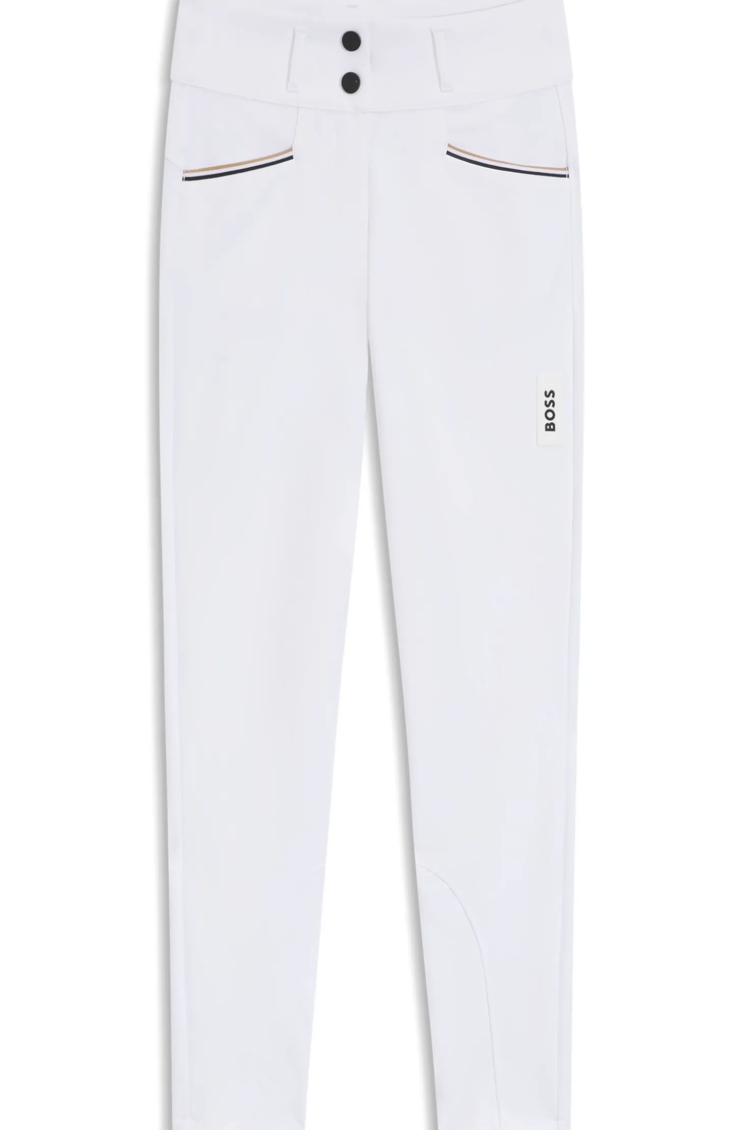 Equestrian full-grip breeches in power-stretch material