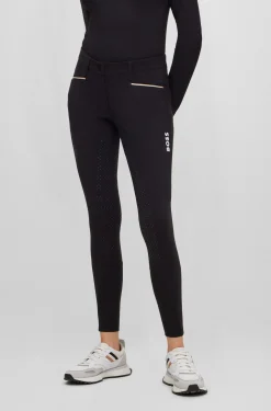 Equestrian full-grip breeches in power-stretch material