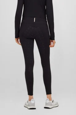Equestrian full-grip breeches in power-stretch material