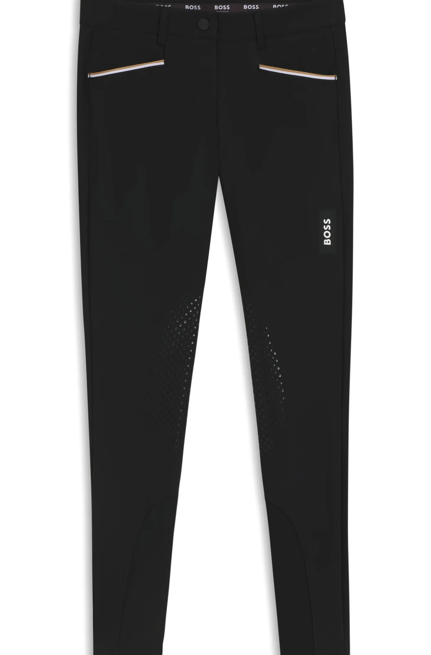 Equestrian full-grip breeches in power-stretch material