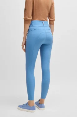 Equestrian full-grip breeches with four-way stretch
