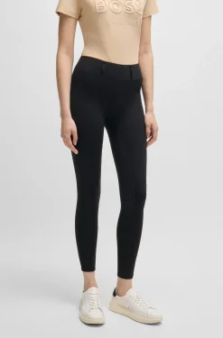 Equestrian full-grip breeches with four-way stretch