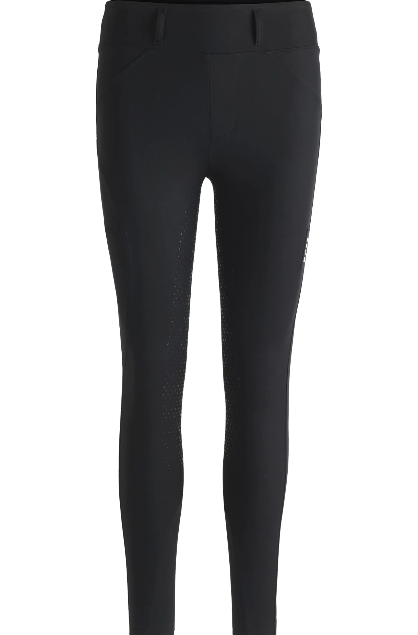 Equestrian full-grip breeches with four-way stretch