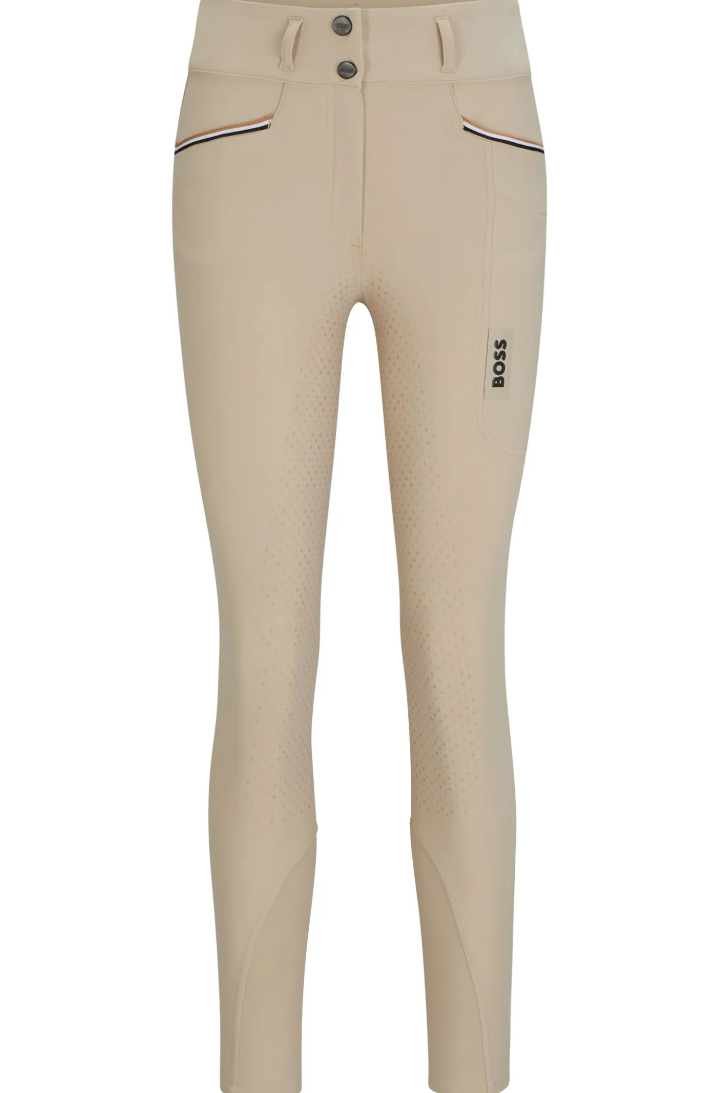 Equestrian full-grip breeches in power-stretch material