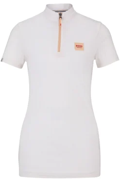 Equestrian half-sleeve training shirt in peach