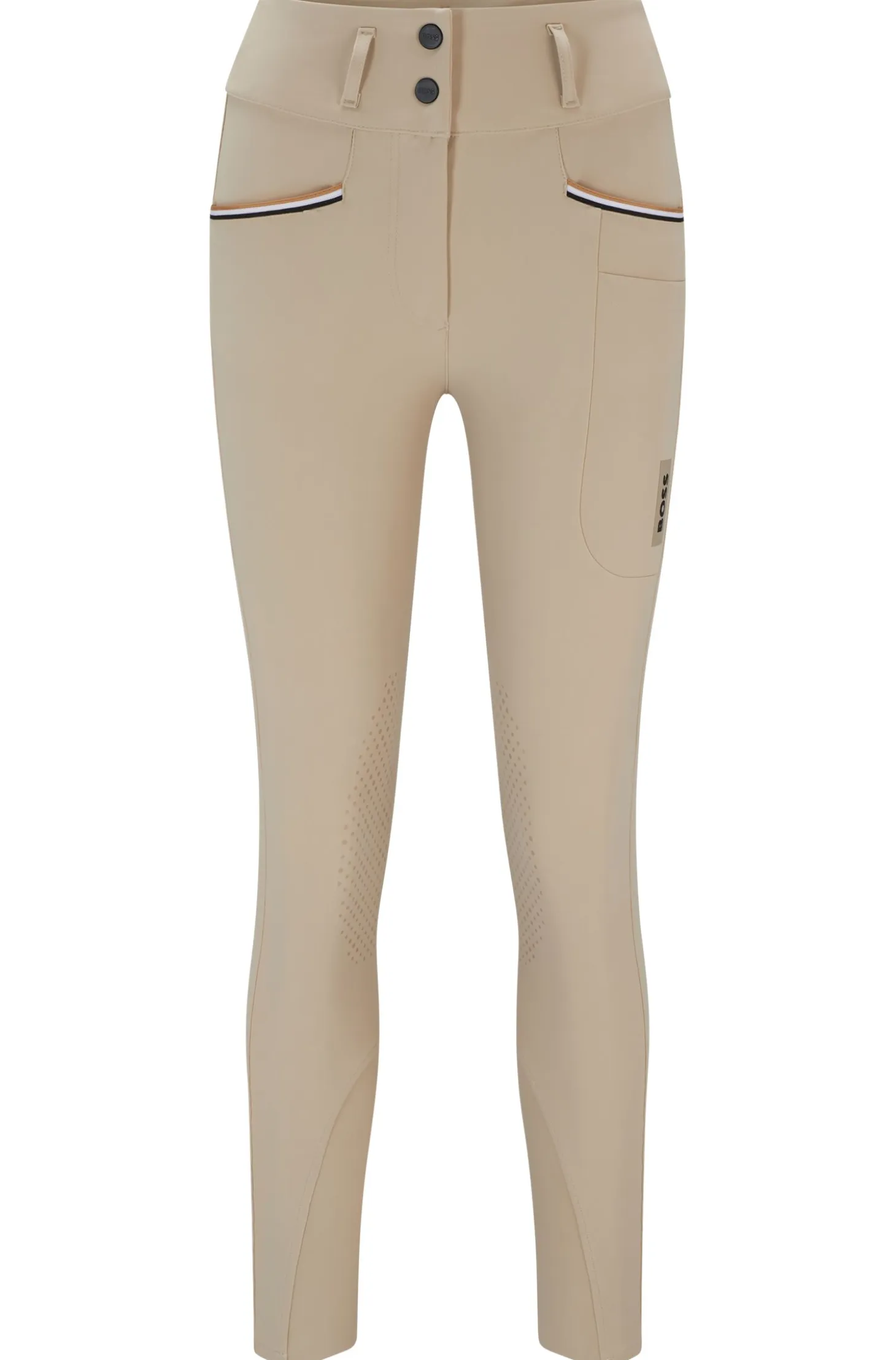 Equestrian high-waisted breeches with knee grip
