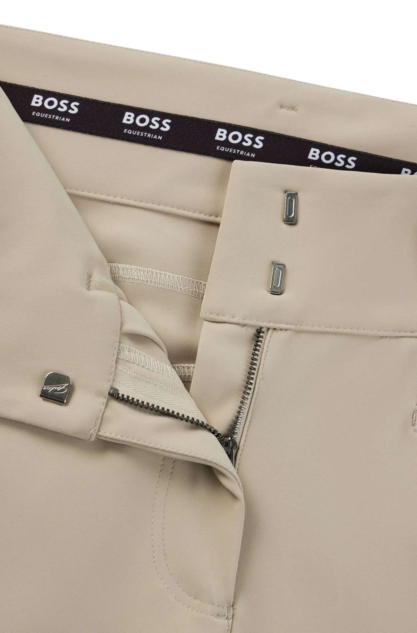 Equestrian high-waisted breeches with knee grip