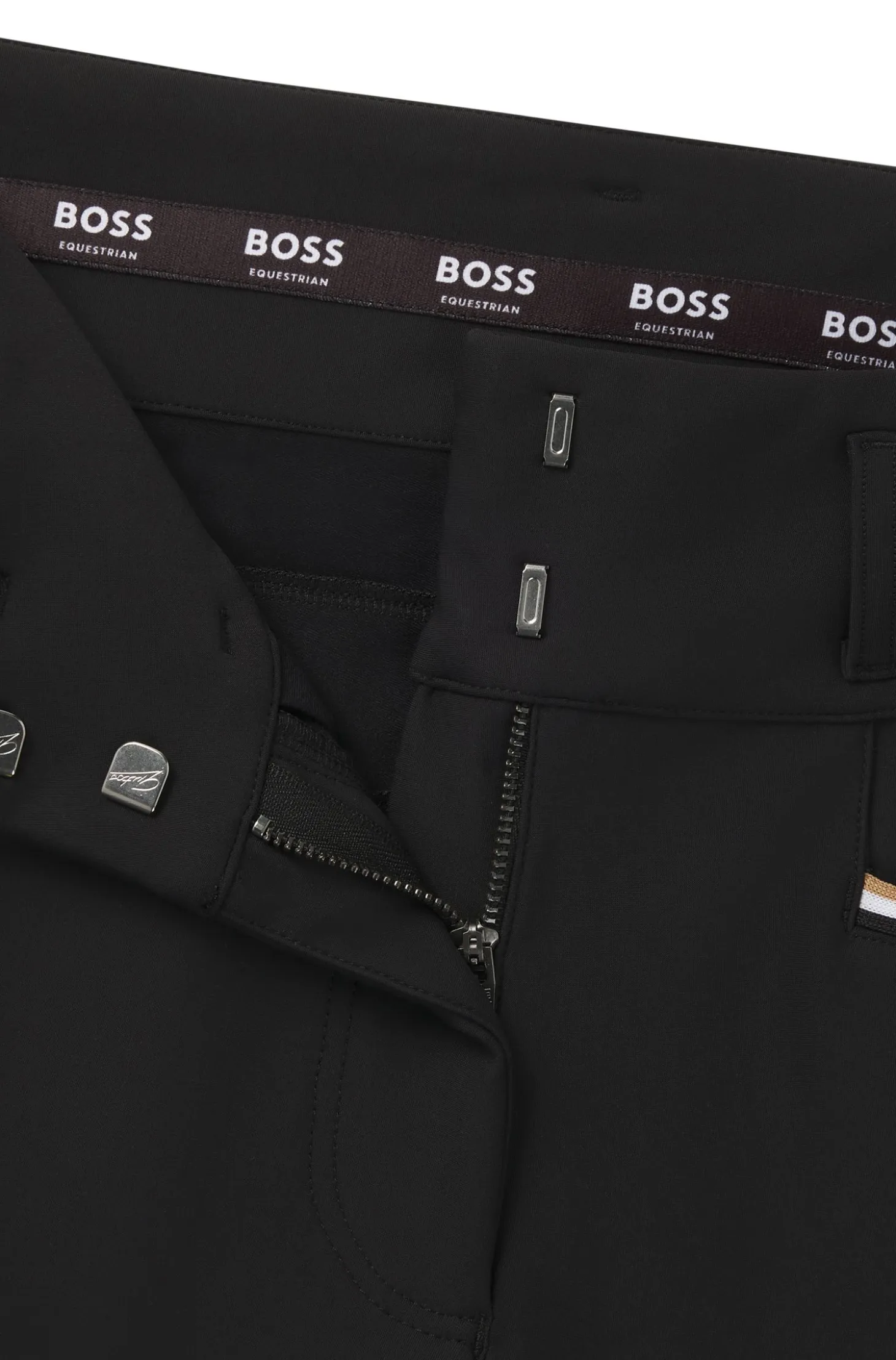 Equestrian high-waisted slim-fit breeches with knee grip
